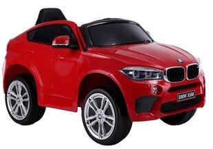 Vienvietis elektromobilis vaikams BMW X6, raudonas kaina ir informacija | Elektromobiliai vaikams | pigu.lt