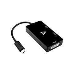 Адаптер USB C—HDMI V7 V7UC-VGADVIHDMI-BLK  Чёрный цена и информация | Адаптеры, USB-разветвители | pigu.lt