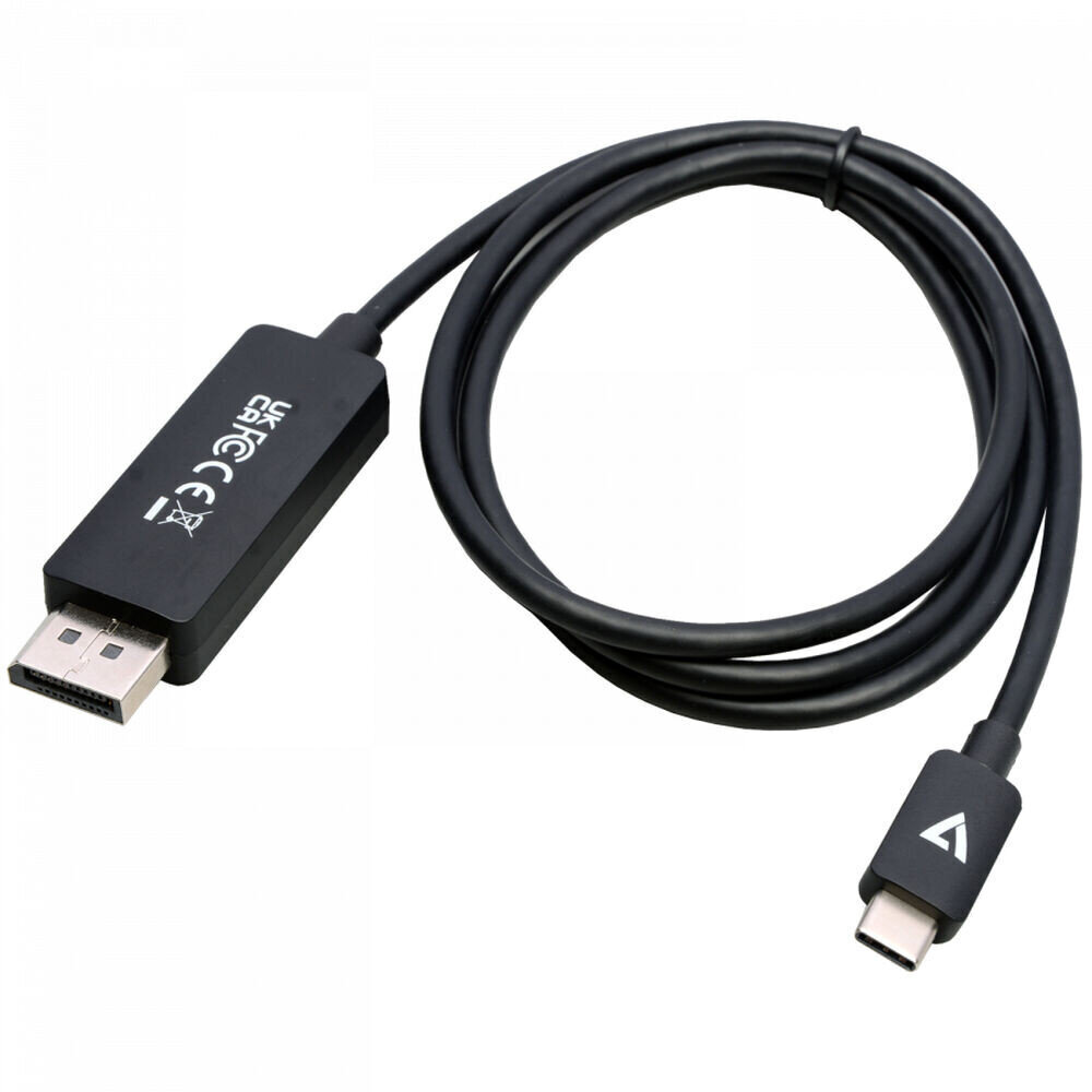 Adapteris V7 V7USBCDP14-1M USB C – DisplayPort, 1 m kaina ir informacija | Adapteriai, USB šakotuvai | pigu.lt