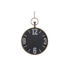 DKD Home Decor sieninis laikrodis, juodas, auksinis 60 x 6.5 x 80 cm kaina ir informacija | Laikrodžiai | pigu.lt