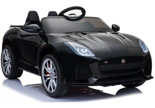 Vienvietis elektromobilis vaikams Jaguar F-Type, juodas blizgus kaina ir informacija | Elektromobiliai vaikams | pigu.lt