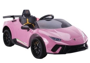 Одноместный электромобиль для детей Lamborghini Huracan, розовый цена и информация | Электромобили для детей | pigu.lt