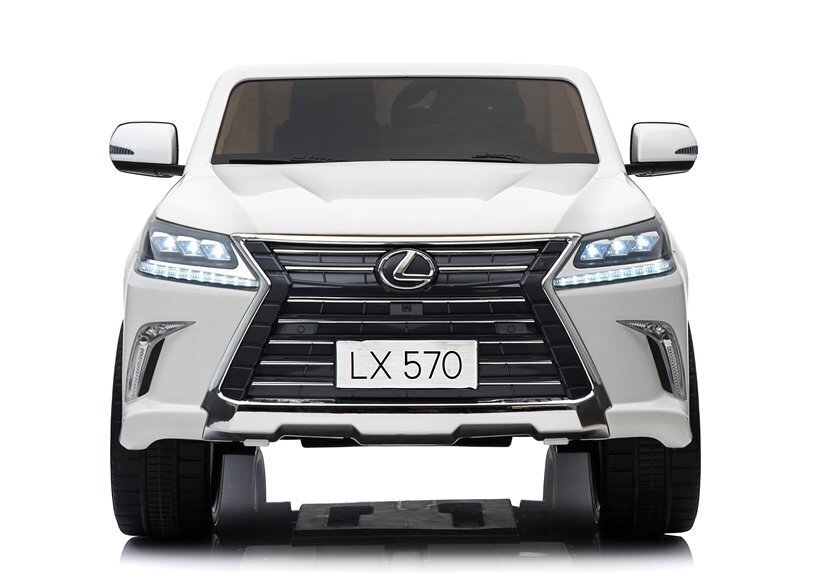 Dvivietis vaikiškas elektromobilis Lexus DK-LX570, baltas цена и информация | Elektromobiliai vaikams | pigu.lt