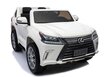 Dvivietis vaikiškas elektromobilis Lexus DK-LX570, baltas kaina ir informacija | Elektromobiliai vaikams | pigu.lt