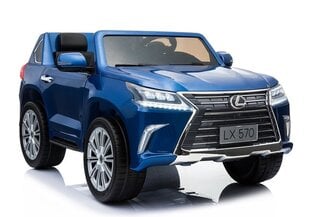 Двухместный детский электромобиль Lexus DK-LX570, синий глянцевый цена и информация | Электромобили для детей | pigu.lt