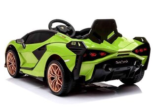 Vienvietis vaikiškas elektromobilis Lamborghini Sian, žalias kaina ir informacija | Elektromobiliai vaikams | pigu.lt