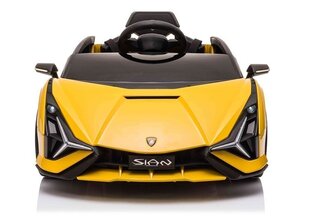 Детский электромобиль Lamborghini Sian, желтый цена и информация | Электромобили для детей | pigu.lt