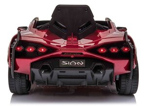 Одноместный детский электромобиль Lamborghini Sian, красный блестящий цена и информация | Электромобили для детей | pigu.lt