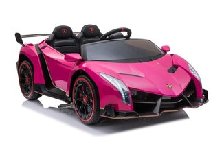 Dvivietis elektromobilis vaikams Lamborghini Veneno, rožinis kaina ir informacija | Elektromobiliai vaikams | pigu.lt