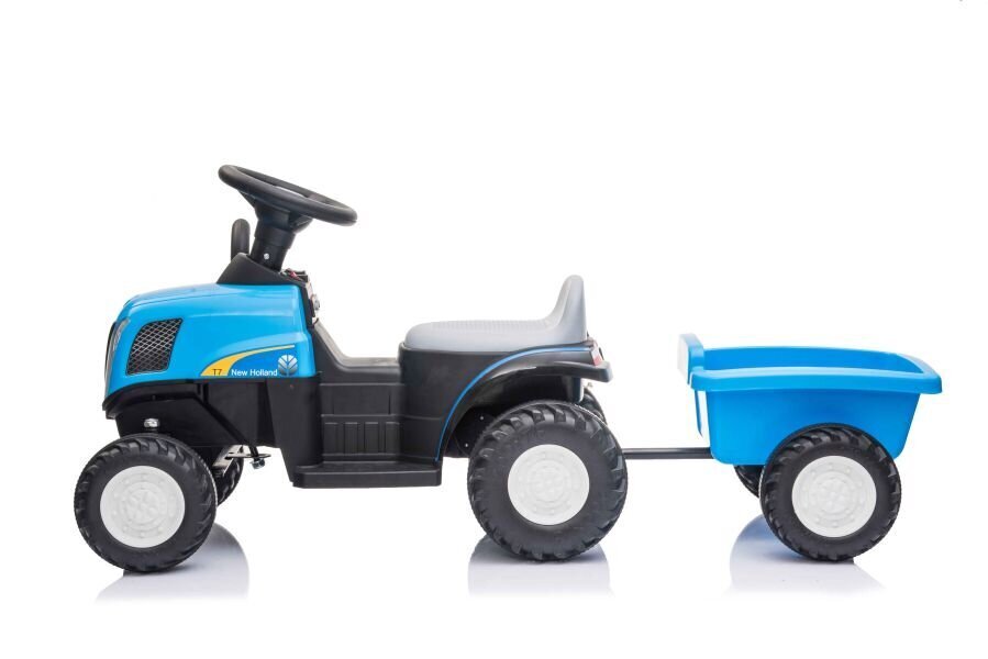 Vienvietis elektrinis traktorius su priekaba A009, mėlynas kaina ir informacija | Elektromobiliai vaikams | pigu.lt