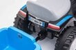 Vienvietis elektrinis traktorius su priekaba A009, mėlynas цена и информация | Elektromobiliai vaikams | pigu.lt