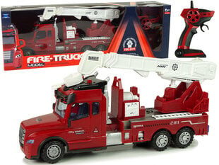 Žaislinis nuotoliniu būdu valdomas ugniagesių sunkvežimis Lean Toys, raudonas kaina ir informacija | Žaislai berniukams | pigu.lt