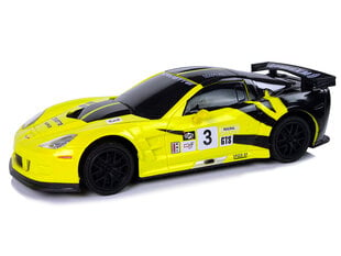 Спорткар с дистанционным управлением Corvette C6.R, 2.4G, 1:24, желтый цена и информация | Игрушки для малышей | pigu.lt