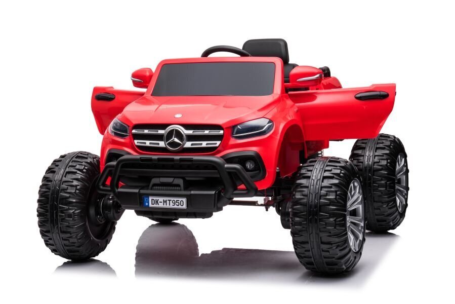 Vienvietis vaikiškas elektromobilis Mercedes DK-MT950 4x4, raudonas kaina ir informacija | Elektromobiliai vaikams | pigu.lt