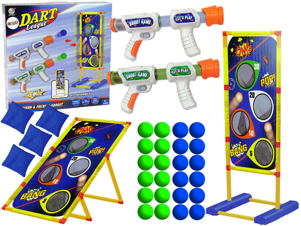 Žaidimas 4 in 1 Target Toss Game Bags Foam Ball Gun kaina ir informacija | Žaislai berniukams | pigu.lt