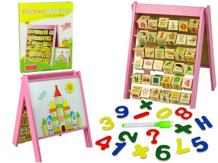 Развивающая доска для девочек Lean Toys 2в1, деревянная цена и информация | Игрушки для девочек | pigu.lt