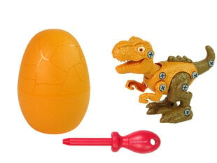 Набор динозавров с отверткой для мальчиков Lean Toys, желтый цена и информация | Игрушки для мальчиков | pigu.lt