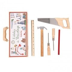 Medinių įrankių dėžė staliaus padėjėjui kaina ir informacija | Lavinamieji žaislai | pigu.lt