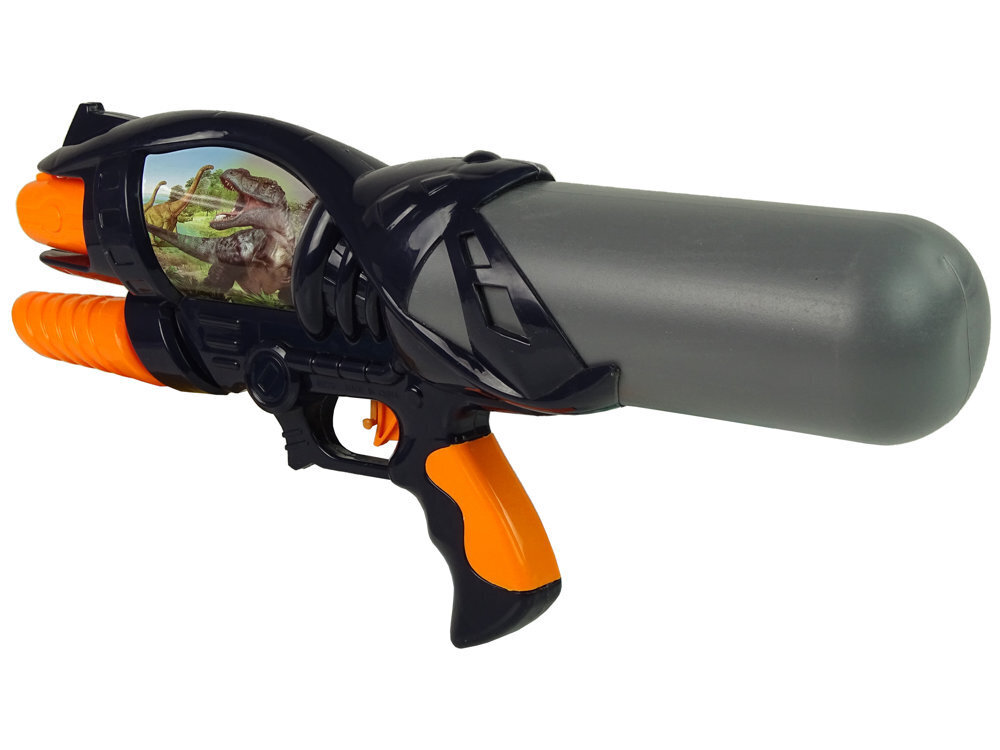 Žaislinis vandens šautuvas su dinozaurais LeanToys, juodas цена и информация | Vandens, smėlio ir paplūdimio žaislai | pigu.lt