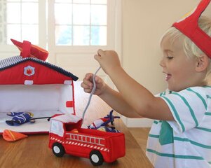 Medžiaginė ugniagesių stotis kaina ir informacija | Žaislai berniukams | pigu.lt