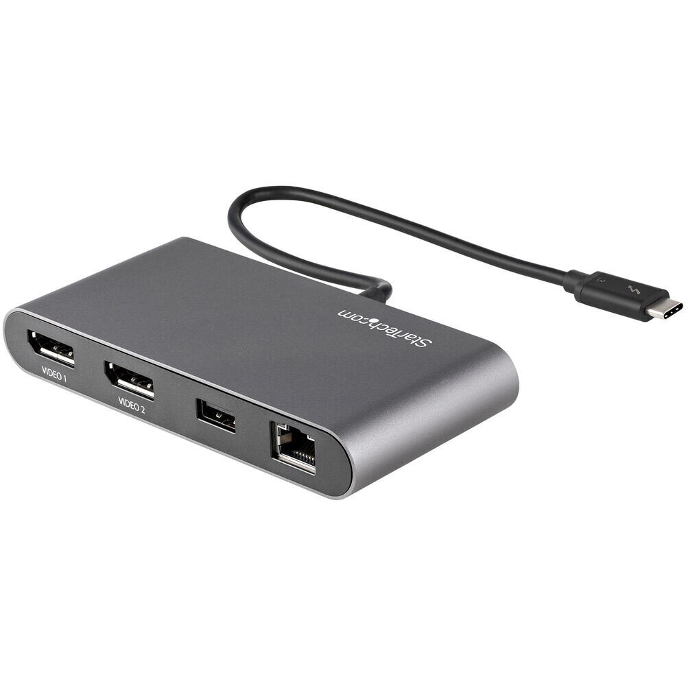 StarTech TB3DKM2DPL, DP/USB-A/Thunderbolt цена и информация | Kabeliai ir laidai | pigu.lt