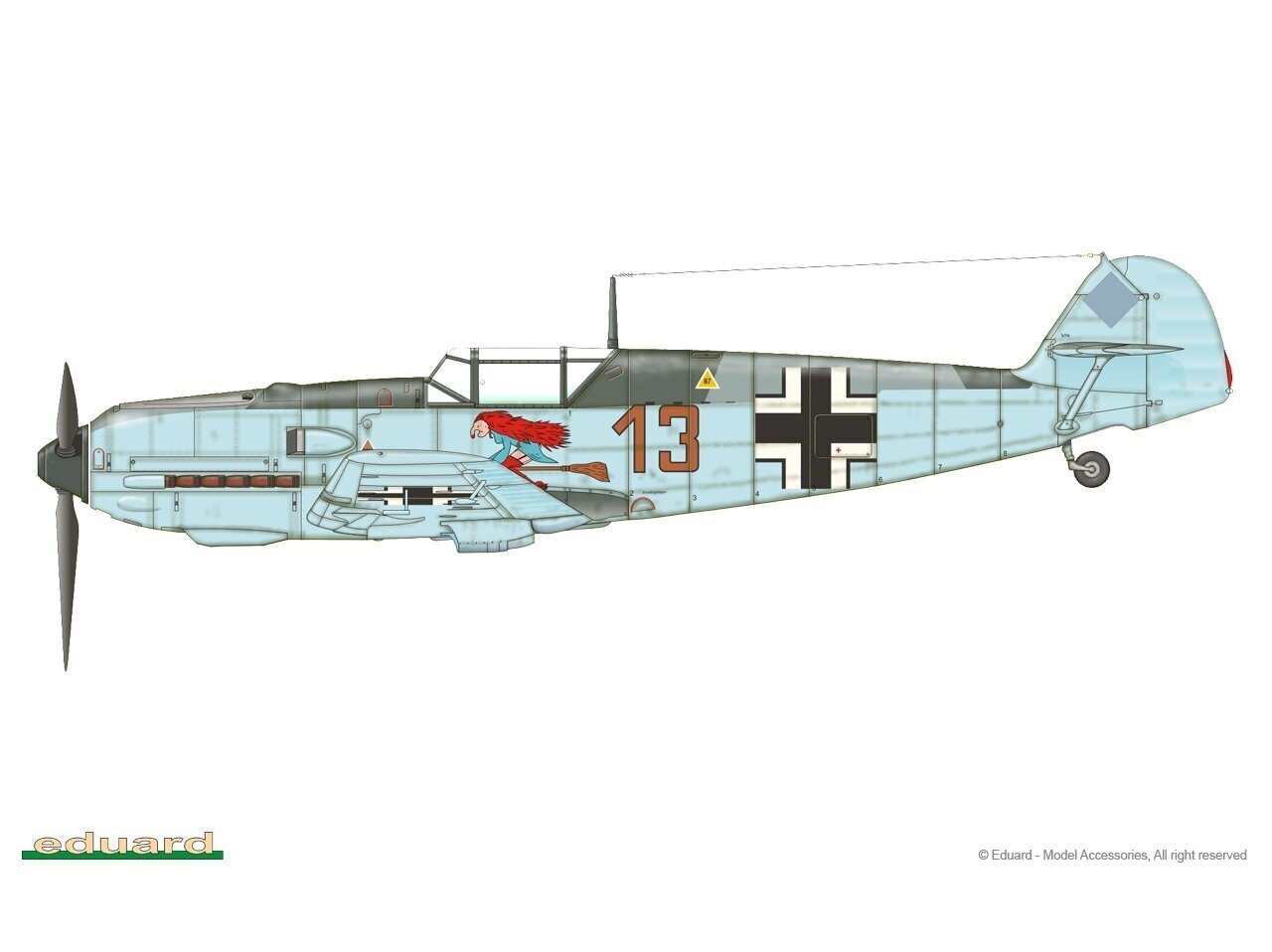 Surenkamas modelis Eduard Messerschmitt Bf 109E-1 ProfiPack Edition, 1/48, 8261 kaina ir informacija | Konstruktoriai ir kaladėlės | pigu.lt