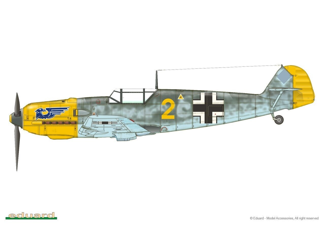 Surenkamas modelis Eduard Messerschmitt Bf 109E-1 ProfiPack Edition, 1/48, 8261 kaina ir informacija | Konstruktoriai ir kaladėlės | pigu.lt