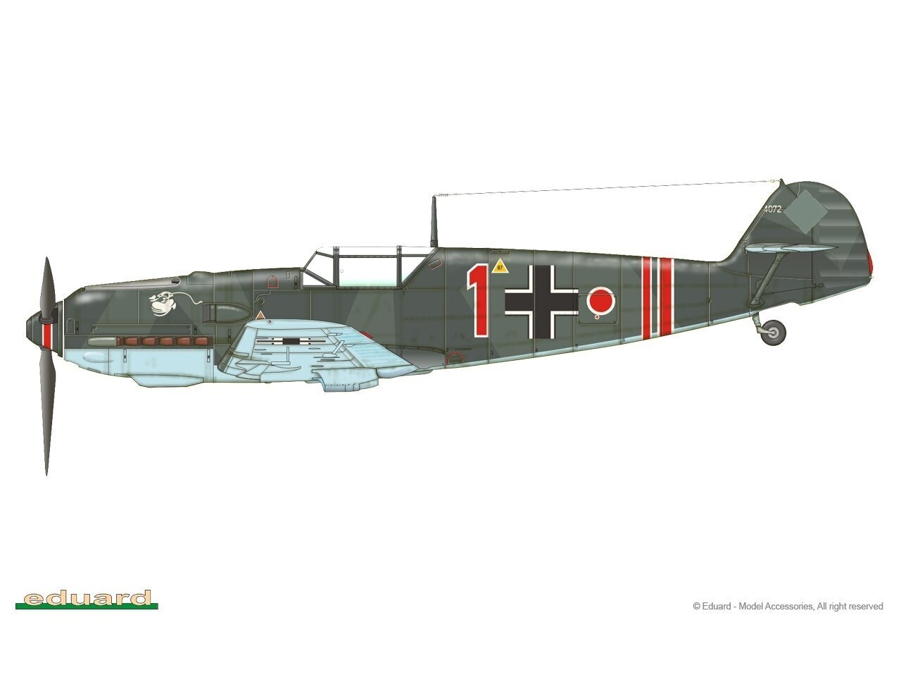 Surenkamas modelis Eduard Messerschmitt Bf 109E-1 ProfiPack Edition, 1/48, 8261 kaina ir informacija | Konstruktoriai ir kaladėlės | pigu.lt