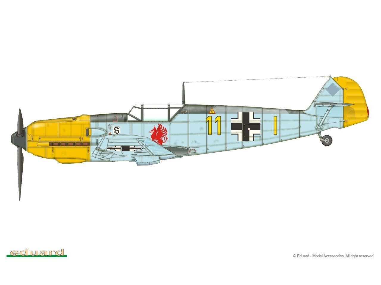 Surenkamas modelis Eduard Messerschmitt Bf 109E-1 ProfiPack Edition, 1/48, 8261 kaina ir informacija | Konstruktoriai ir kaladėlės | pigu.lt