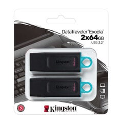 USВ-флешь память Kingston DataTraveler Exodia Зеленый 64 Гб 2 pcs цена и информация | USB накопители | pigu.lt