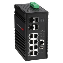 Сетевой коммутатор Edimax IGS-5408P, управляемый Gigabit Ethernet (10/100/1000) Power over Ethernet (PoE), черный цена и информация | Коммутаторы (Switch) | pigu.lt