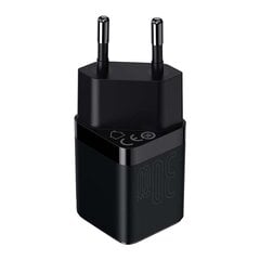 Baseus GAN3 Fast Charger 1C 30W (black) цена и информация | Зарядные устройства для телефонов | pigu.lt