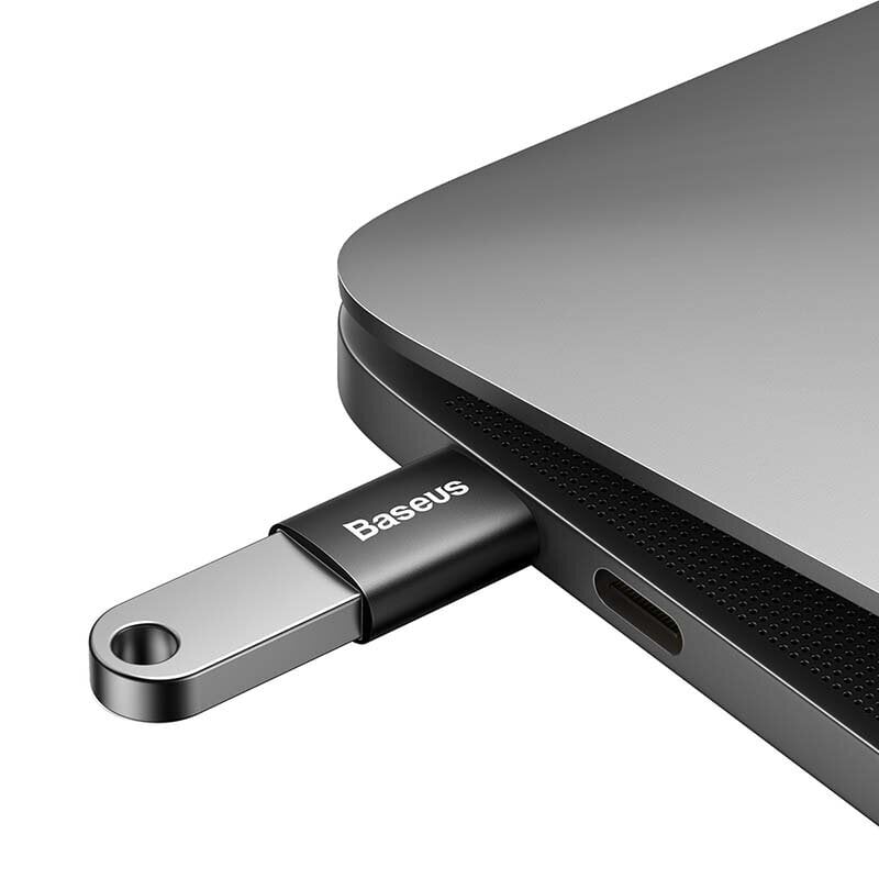 Baseus Ingenuity USB-C to USB-A adapter OTG (Black) kaina ir informacija | Adapteriai, USB šakotuvai | pigu.lt