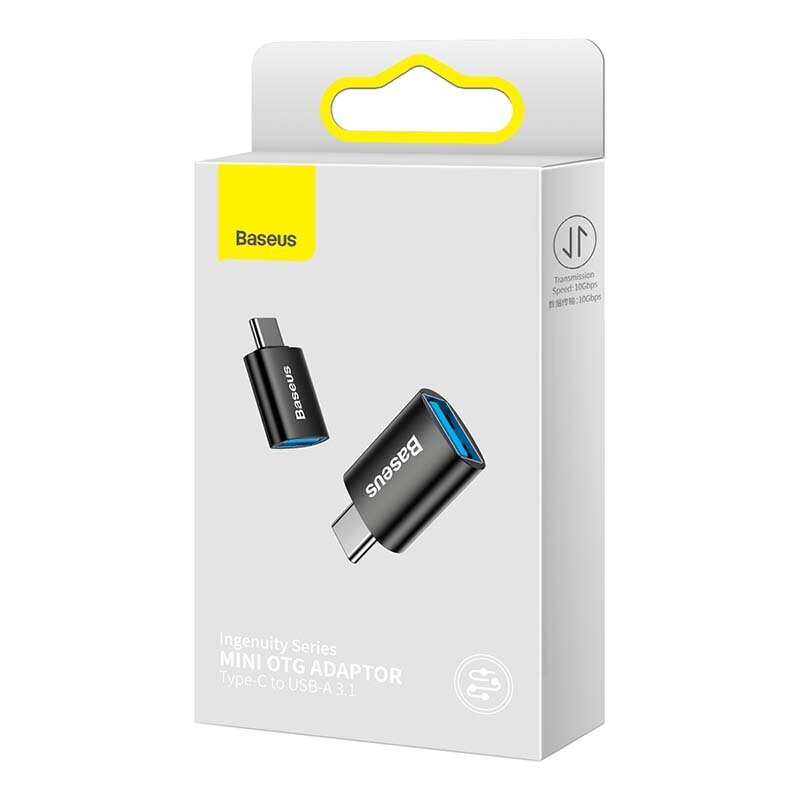 Baseus Ingenuity USB-C to USB-A adapter OTG (Black) цена и информация | Adapteriai, USB šakotuvai | pigu.lt