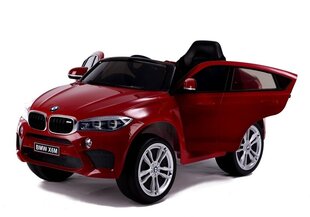 Vaikiškas vienvietis elektromobilis BMW X6, raudonas lakuotas kaina ir informacija | Elektromobiliai vaikams | pigu.lt