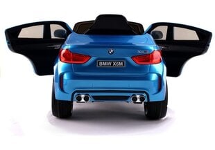 Vaikiškas vienvietis elektromobilis BMW X6, mėlynas lakuotas kaina ir informacija | Elektromobiliai vaikams | pigu.lt