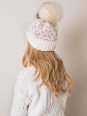Зимняя шапка цвета экрю RUE PARIS  цена и информация | Женские шапки | pigu.lt