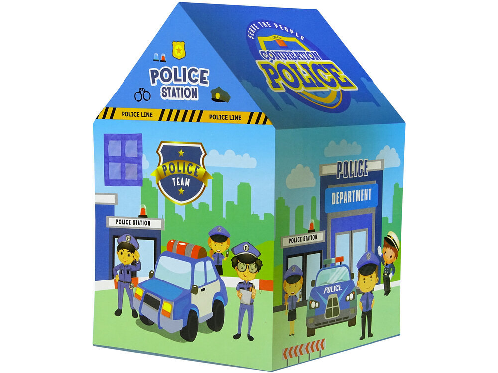 Policijos namų palapinė vaikams Lean Toys, mėlyna kaina ir informacija | Vaikų žaidimų nameliai | pigu.lt