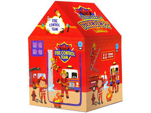 Vaikiška palapinė Gaisrininkų brigada Lean Toys, raudona kaina ir informacija | Vaikų žaidimų nameliai | pigu.lt