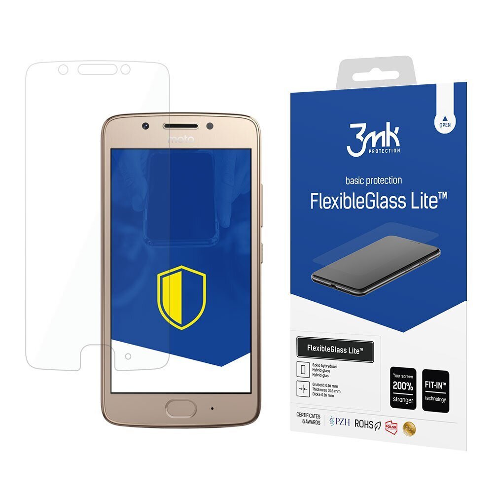 Apsauginis stiklas 3mk FlexibleGlass Lite™, skirtas Lenovo Moto G5 kaina ir informacija | Apsauginės plėvelės telefonams | pigu.lt