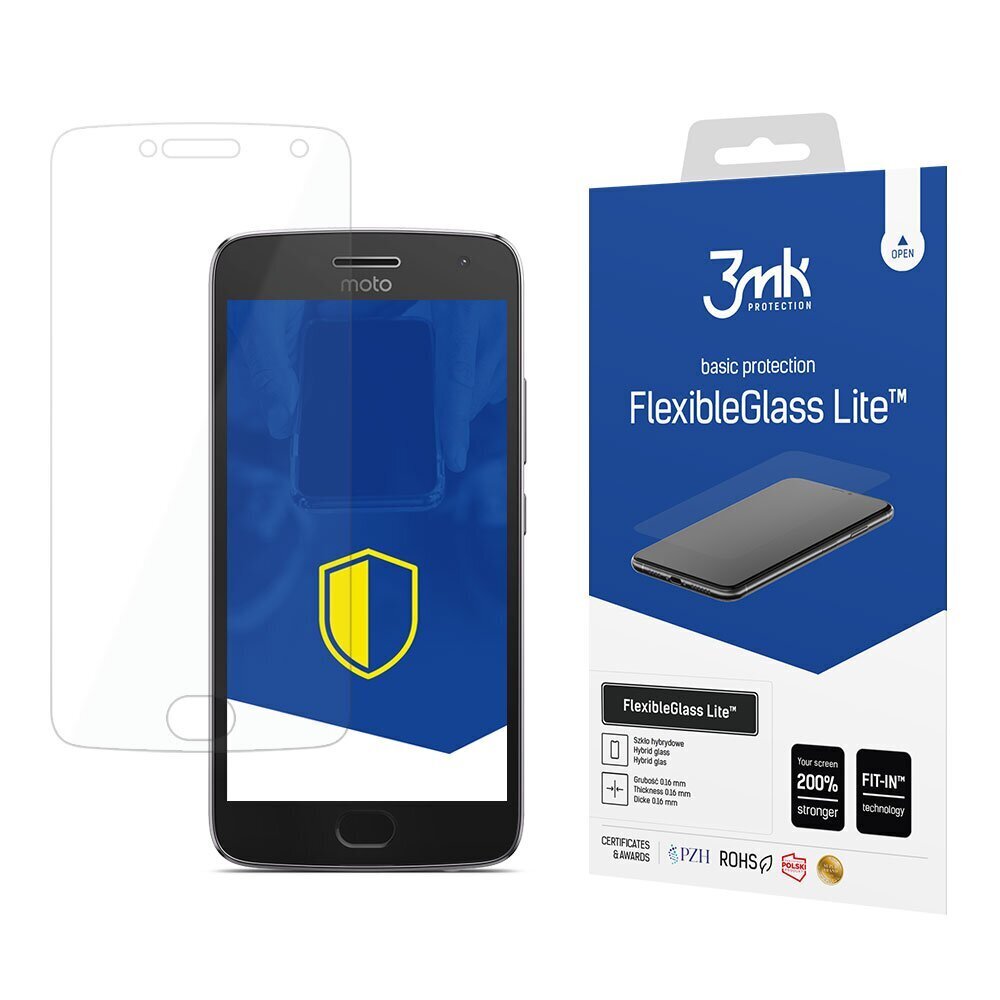 3mk FlexibleGlass Lite™ skirtas Lenovo Moto G5 Plus kaina ir informacija | Apsauginės plėvelės telefonams | pigu.lt