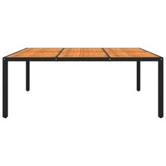 Sodo stalas, 200x150x75cm, rudas, juodas цена и информация | Садовые столы, столики | pigu.lt