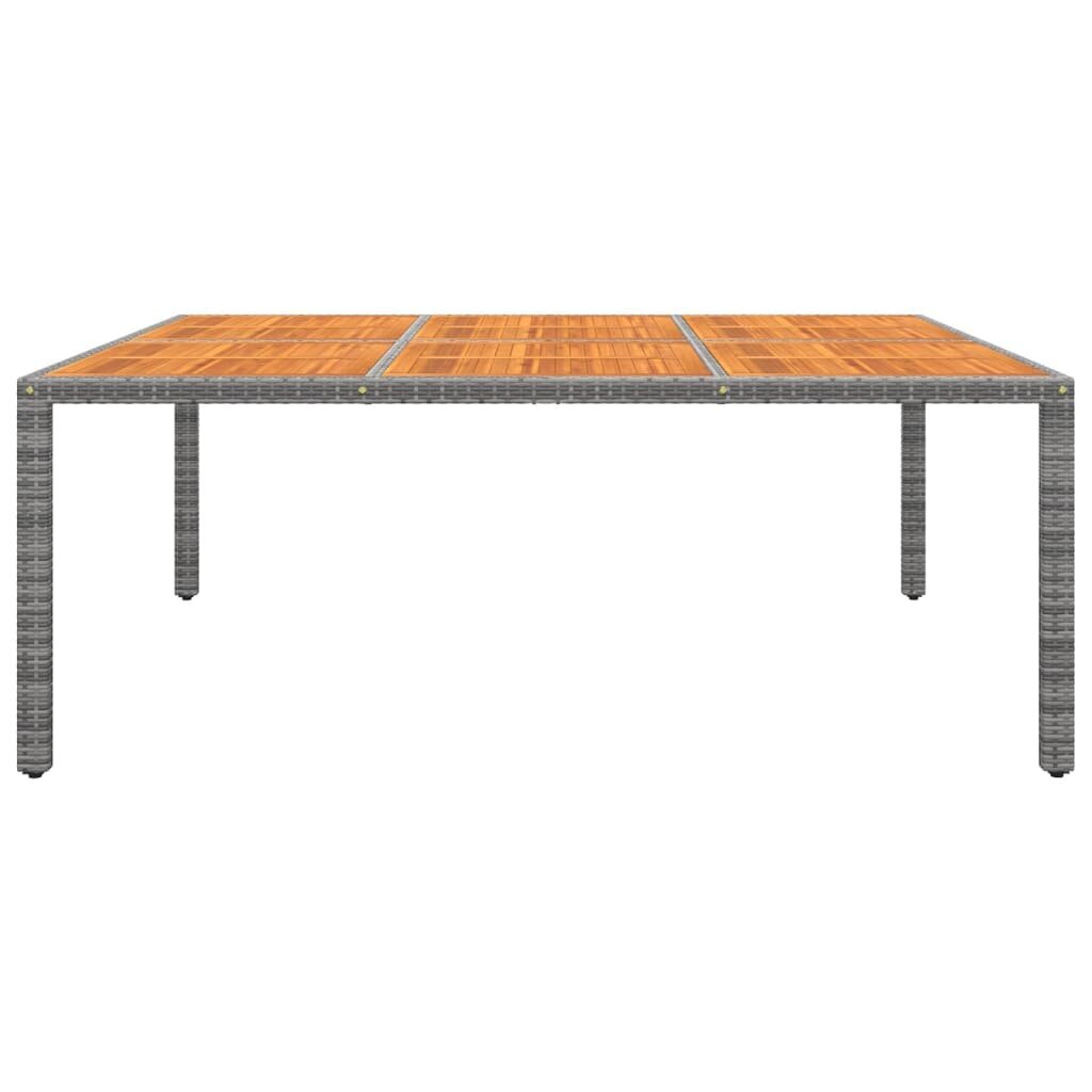 Sodo stalas, 200x150x75cm, pilkas kaina ir informacija | Lauko stalai, staliukai | pigu.lt