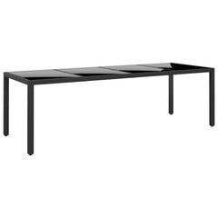 Sodo stalas vidaXL, juodas kaina ir informacija | Lauko stalai, staliukai | pigu.lt