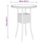 Sodo stalas vidaXL, smėlio spalvos kaina ir informacija | Lauko stalai, staliukai | pigu.lt