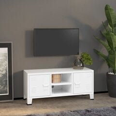 vidaXL Televizoriaus spintelė, balta, 105x35x42cm, metalas kaina ir informacija | TV staliukai | pigu.lt