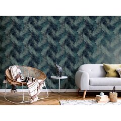 DUTCH WALLCOVERINGS Tapetai Palm, benzino mėlynos spalvos kaina ir informacija | Tapetai | pigu.lt