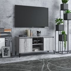 TV spintelė su metalinėmis kojelėmis, 103,5x35x50 cm, pilka цена и информация | Тумбы под телевизор | pigu.lt