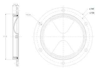 Ревизионный люк Osculati с винтовым замком, белый, Ø 102 мм цена и информация | Аксессуары для лодок и байдарок | pigu.lt