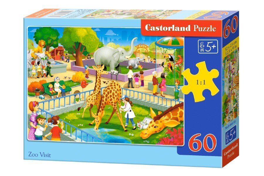 Dėlionė Aplankymas zoologijos sode, 60 d. цена и информация | Dėlionės (puzzle) | pigu.lt